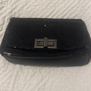 Express Black Sequin Purse